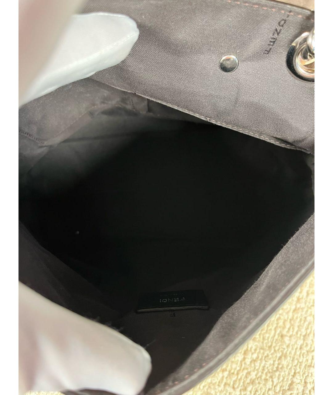 FENDI Бежевый кожаный рюкзак, фото 6