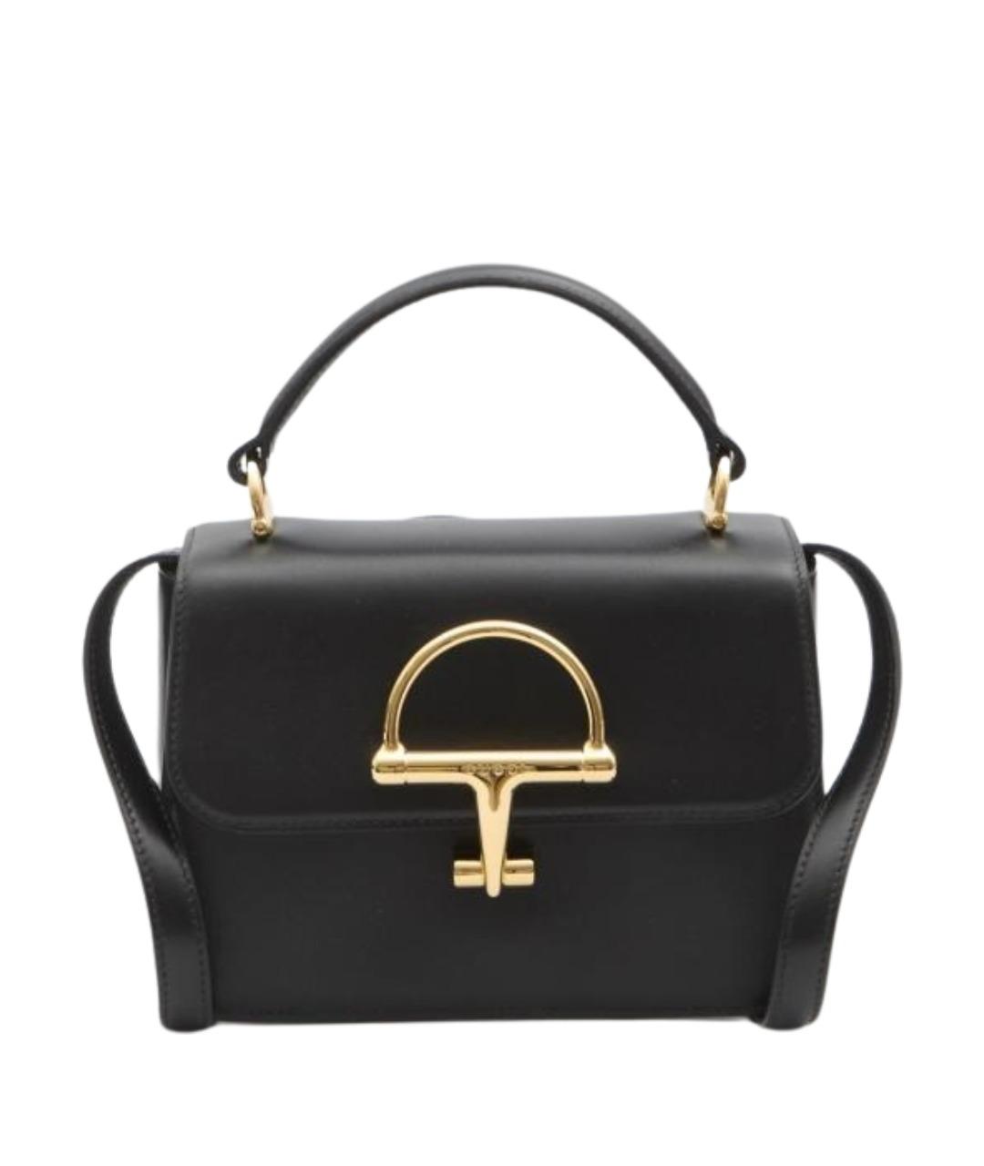 GUCCI Черная кожаная сумка через плечо, фото 1