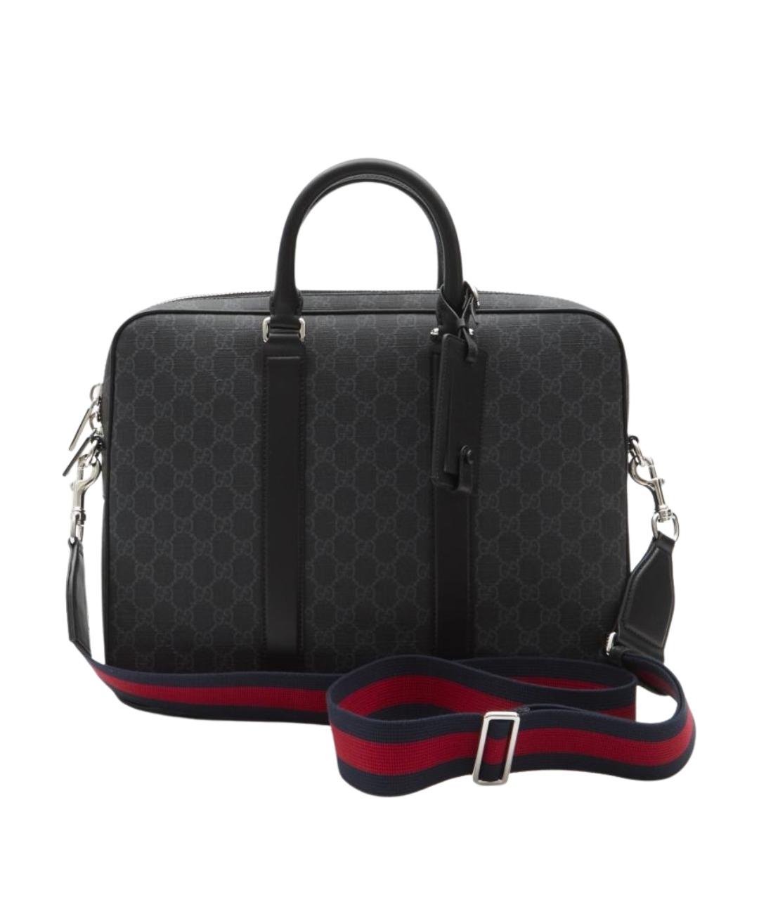 GUCCI Антрацитовый портфель, фото 1
