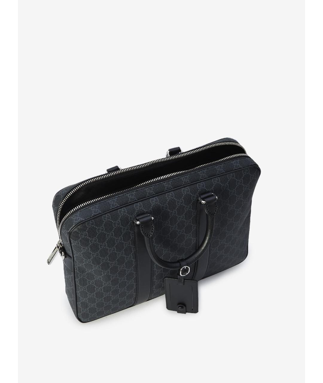 GUCCI Антрацитовый портфель, фото 5