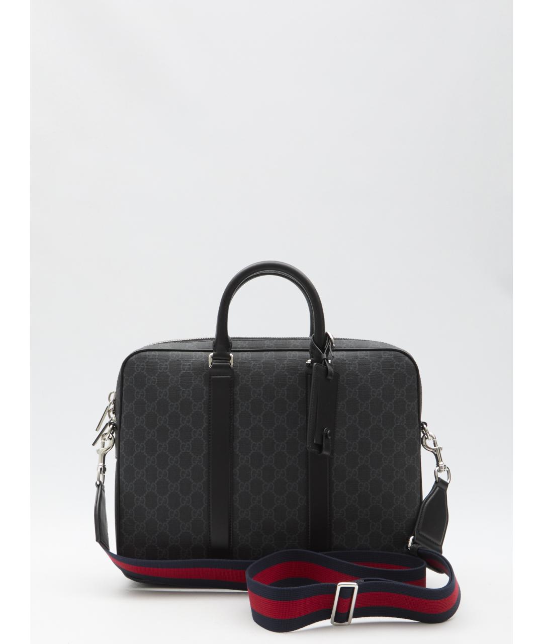 GUCCI Антрацитовый портфель, фото 6