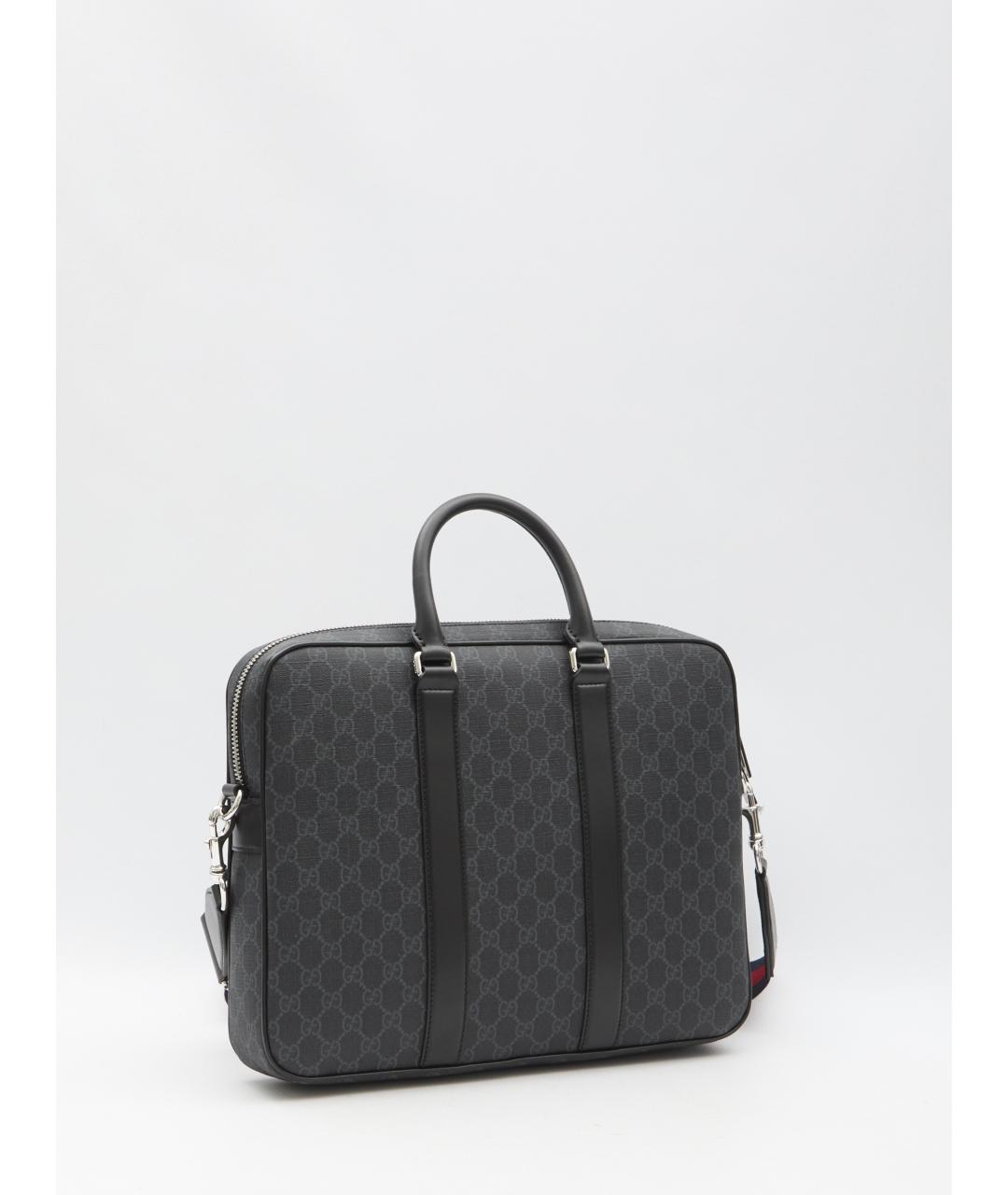 GUCCI Антрацитовый портфель, фото 2
