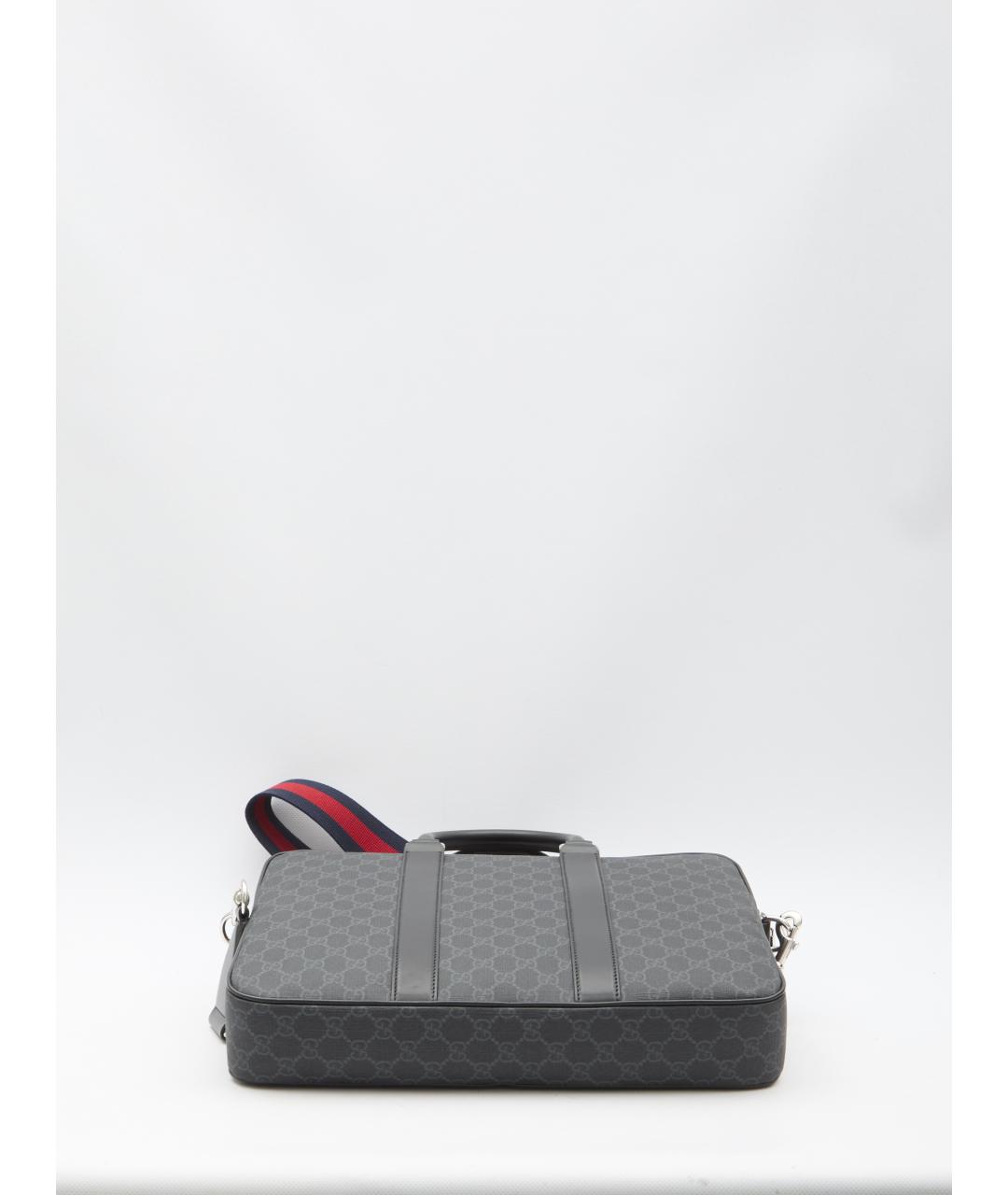 GUCCI Антрацитовый портфель, фото 3