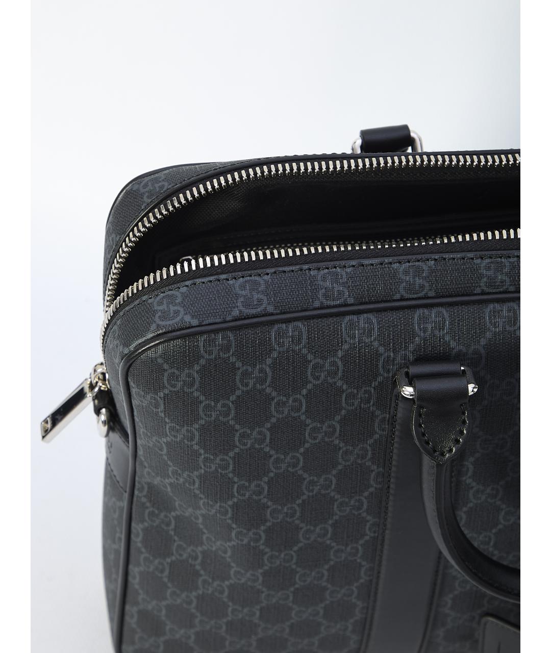 GUCCI Антрацитовый портфель, фото 4