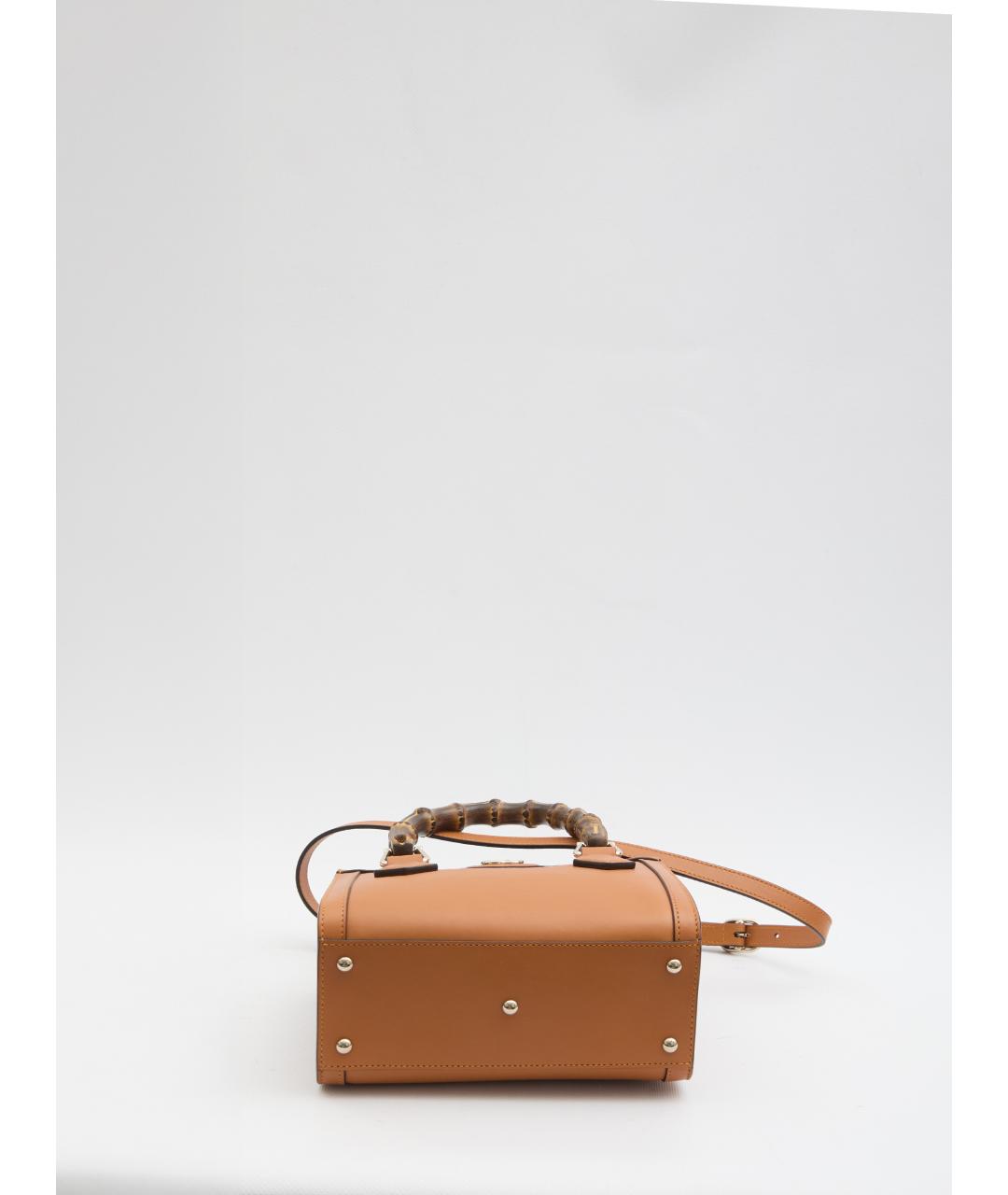 GUCCI Коричневая кожаная сумка тоут, фото 3