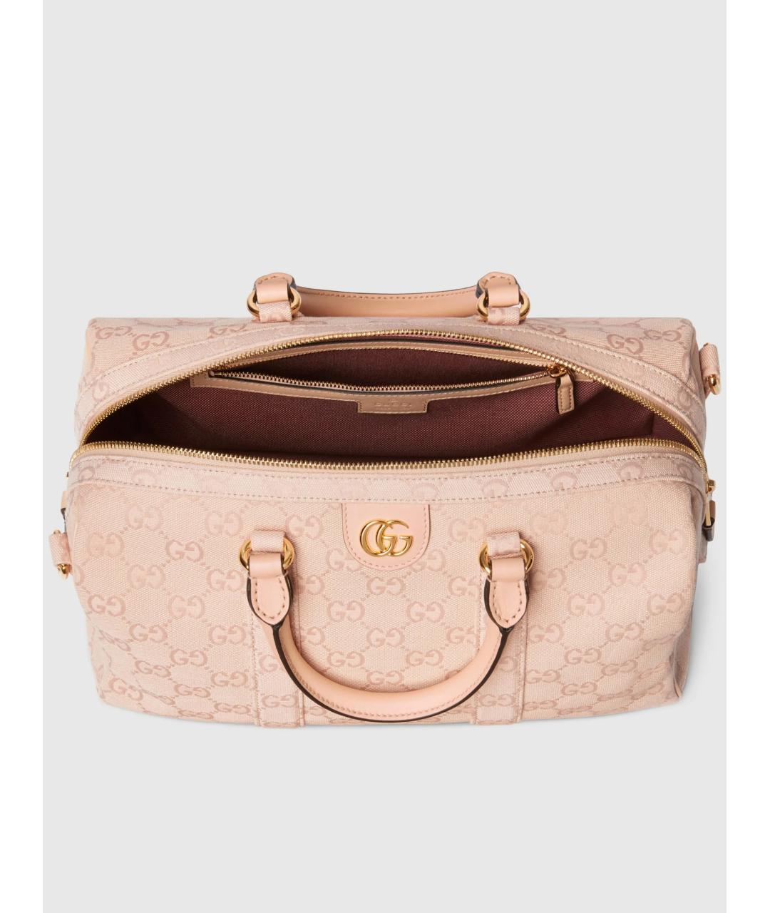 GUCCI Розовая жаккардовая сумка тоут, фото 5