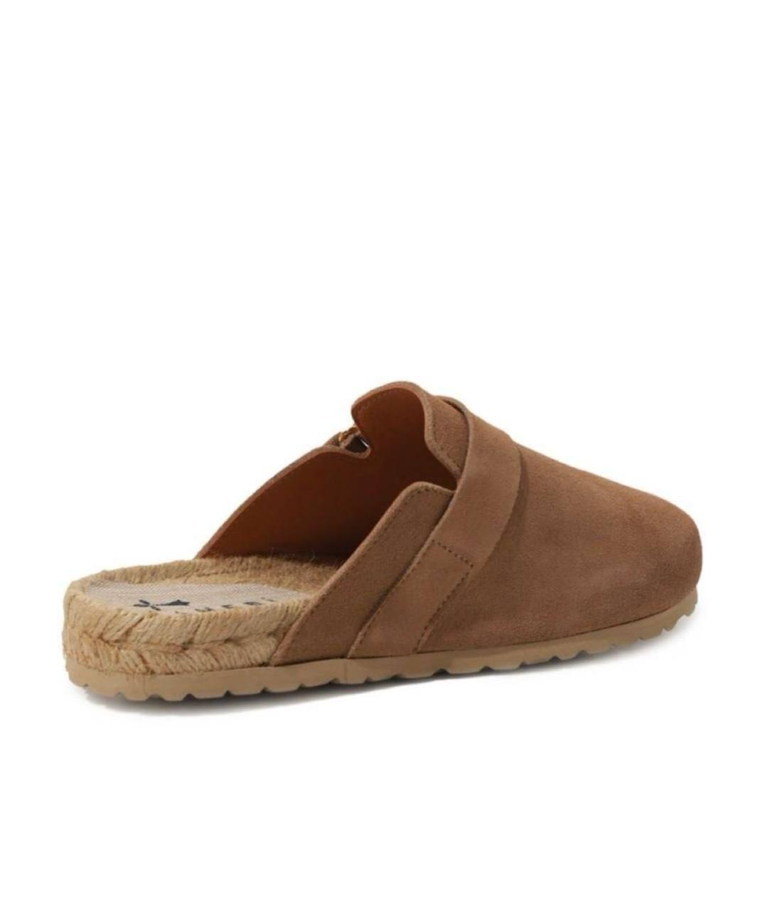 MANEBI Бежевые замшевые сабо, фото 2