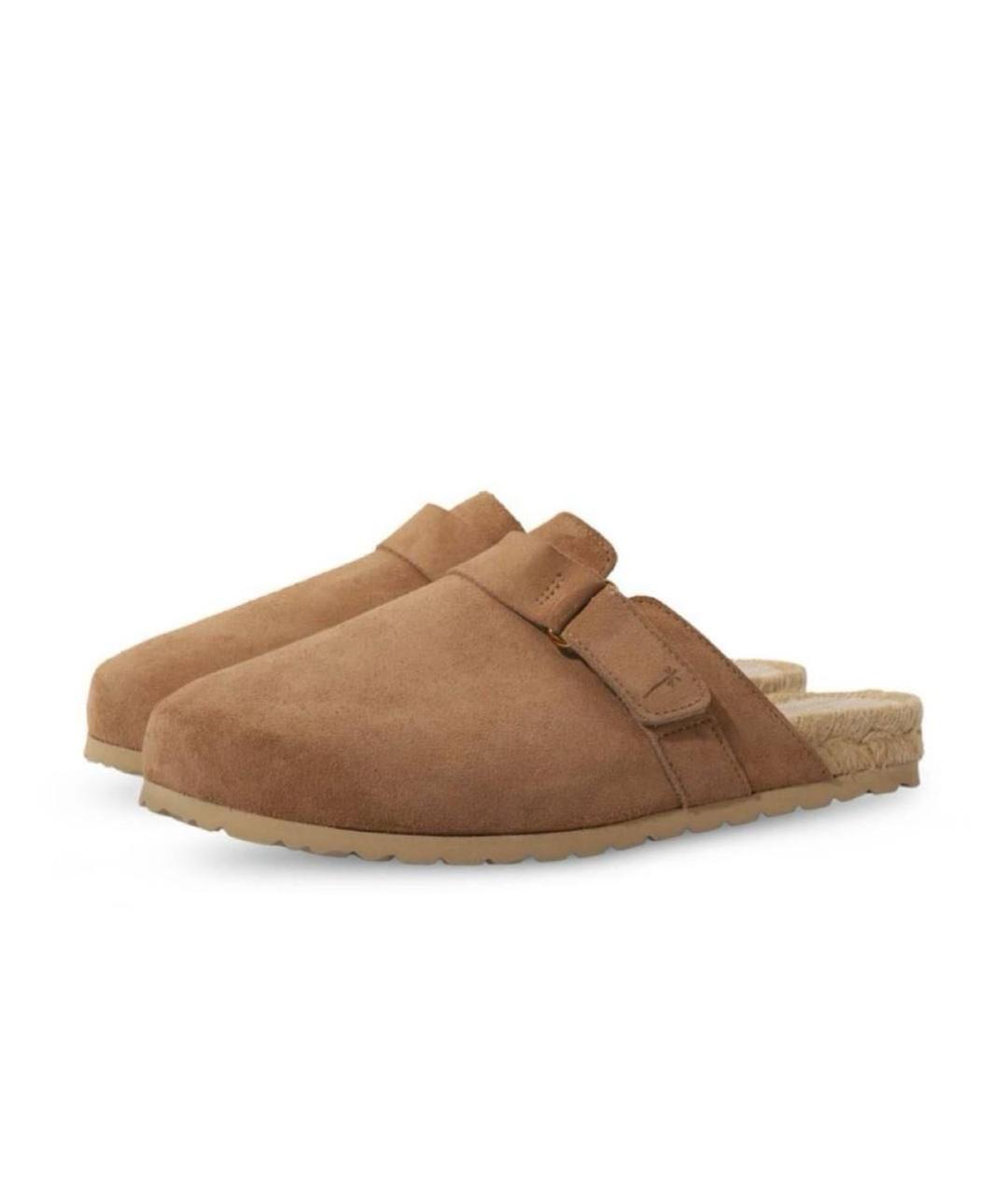 MANEBI Бежевые замшевые сабо, фото 9