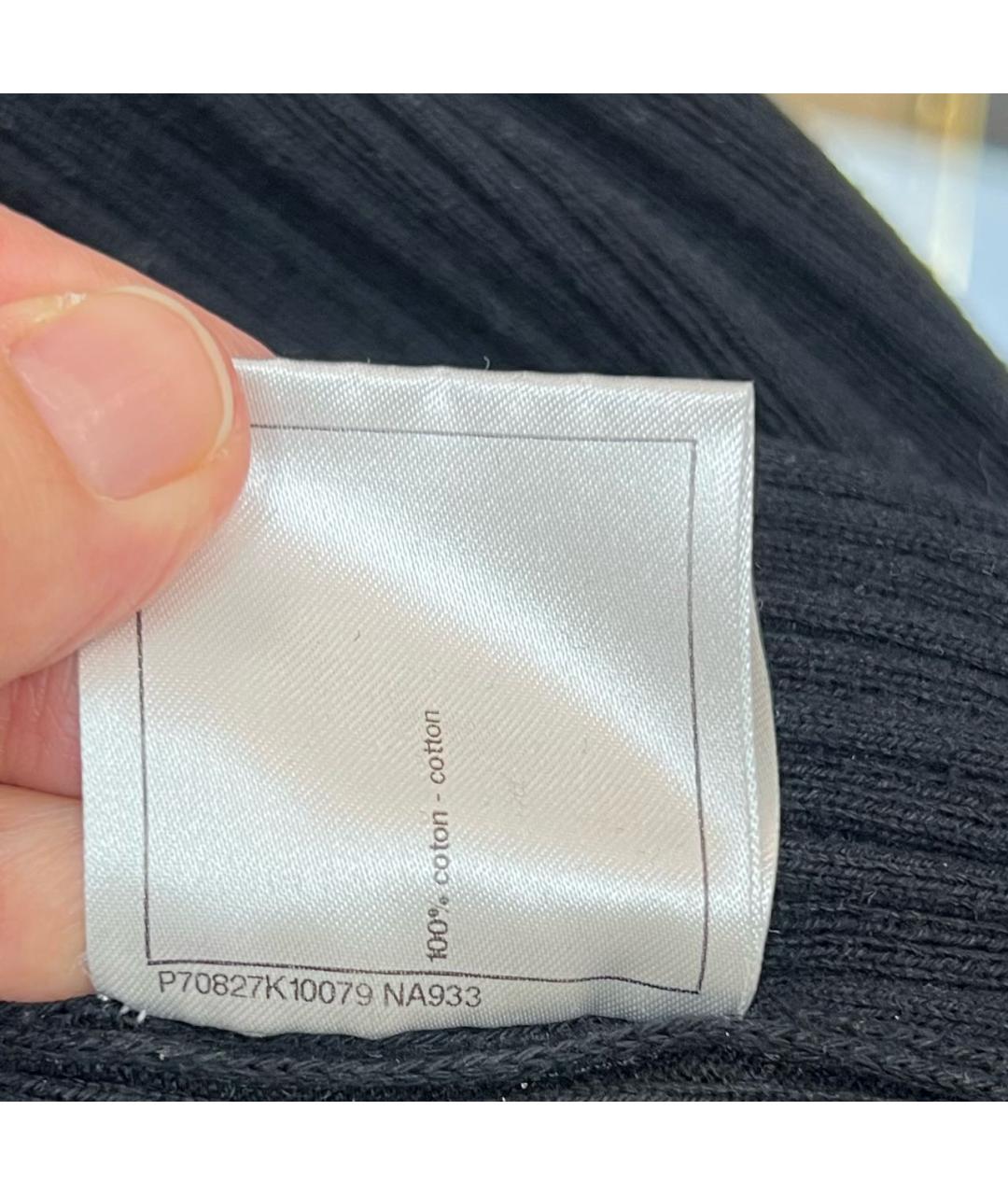 CHANEL Черная хлопковая футболка, фото 5