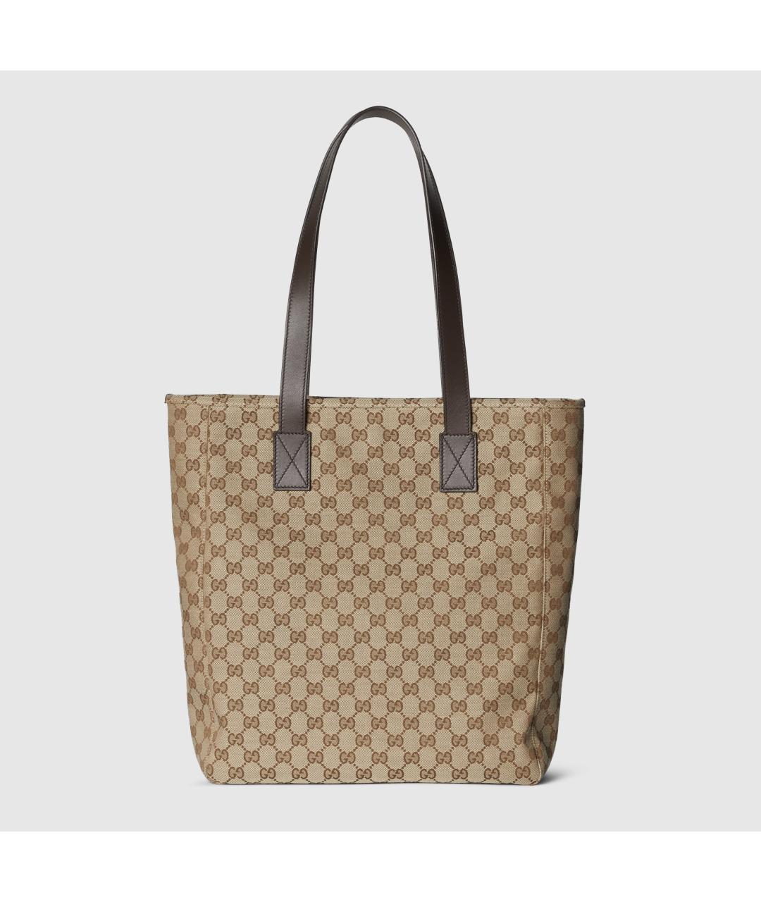 GUCCI Бежевая жаккардовая сумка тоут, фото 5