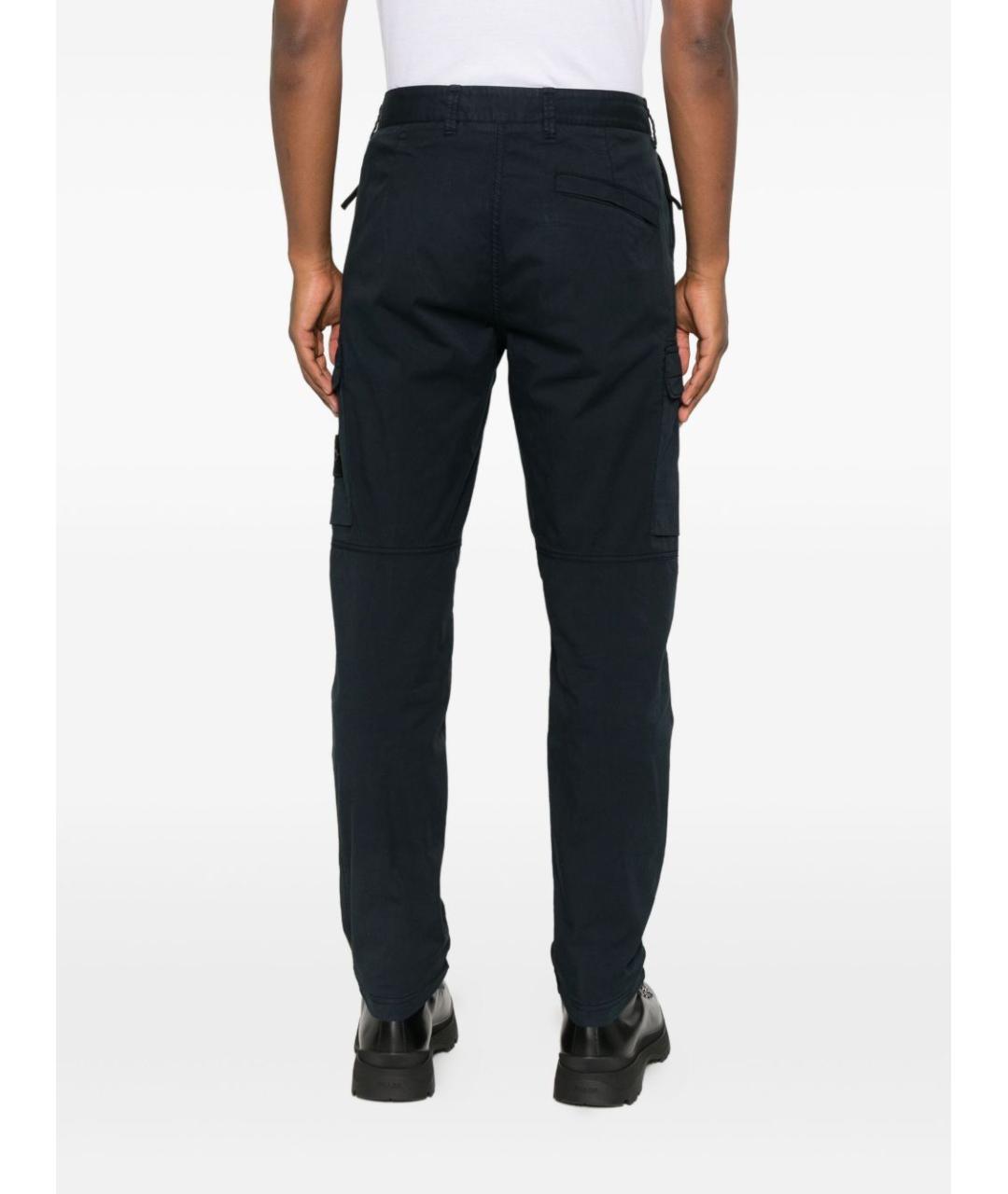STONE ISLAND Синие хлопковые повседневные брюки, фото 5