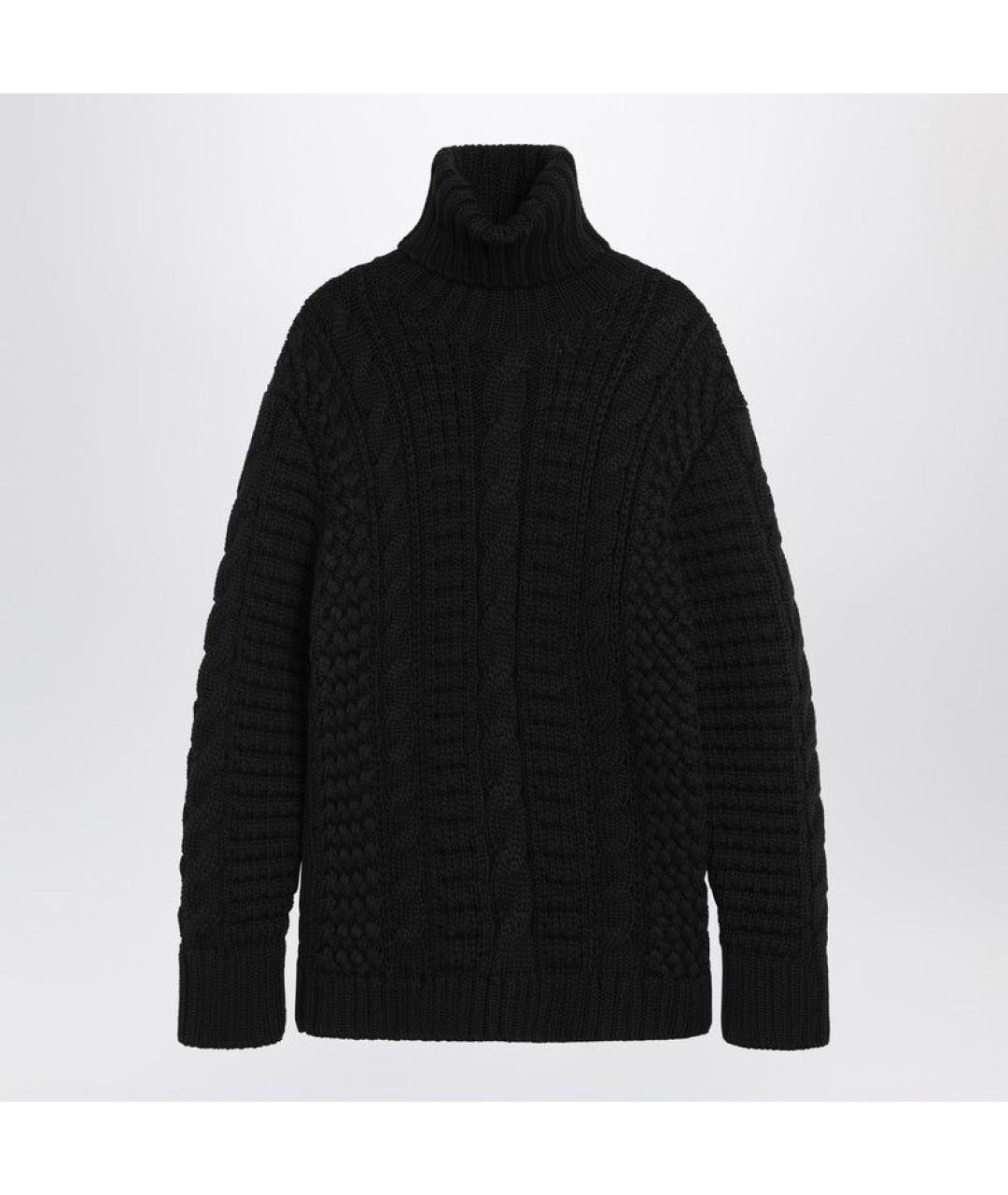 MONCLER Черный шерстяной джемпер / свитер, фото 4