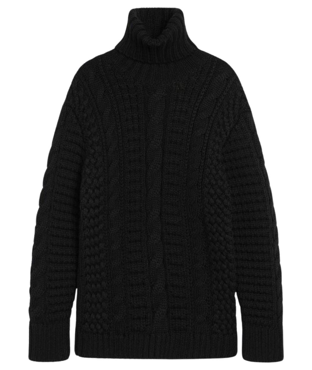 MONCLER Черный шерстяной джемпер / свитер, фото 1