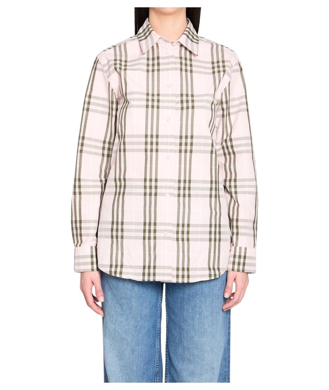 BURBERRY Розовая хлопковая рубашка, фото 1