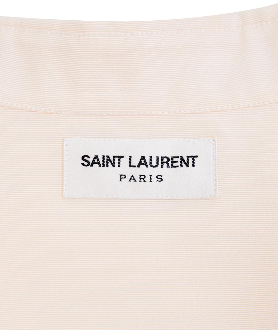 SAINT LAURENT Бежевая ацетатная рубашка, фото 3