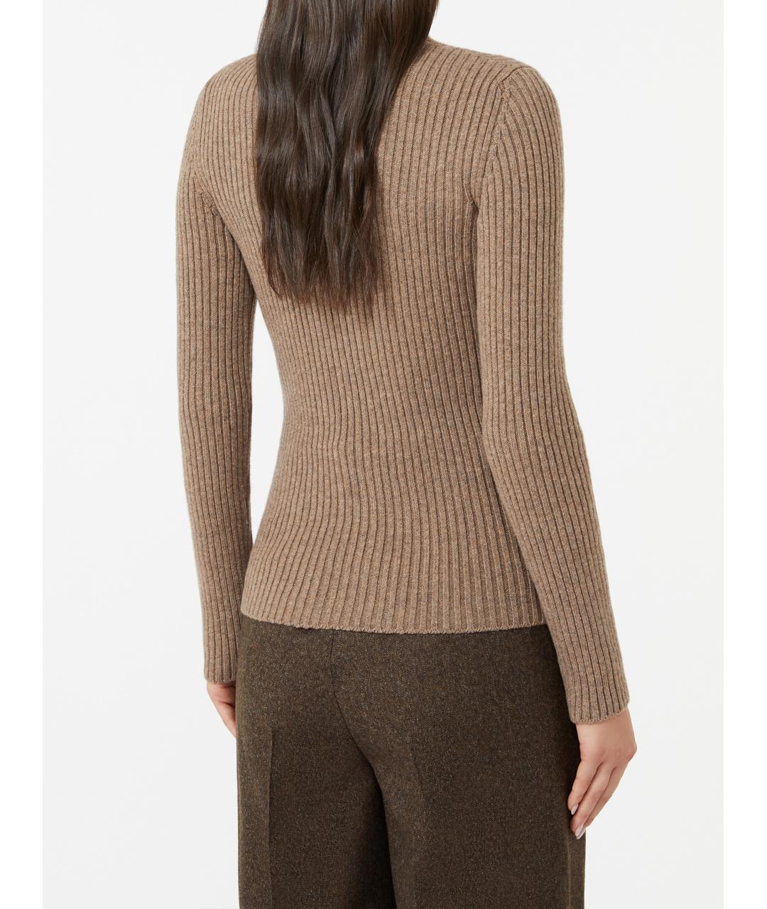 MAX MARA Коричневая кашемировая водолазка, фото 3