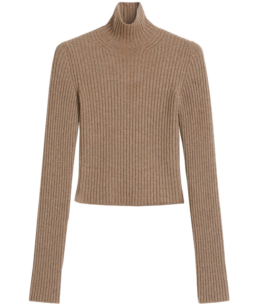 MAX MARA Коричневая кашемировая водолазка, фото 1