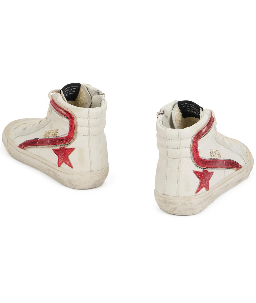 GOLDEN GOOSE DELUXE BRAND Белые кожаные кроссовки, фото 4