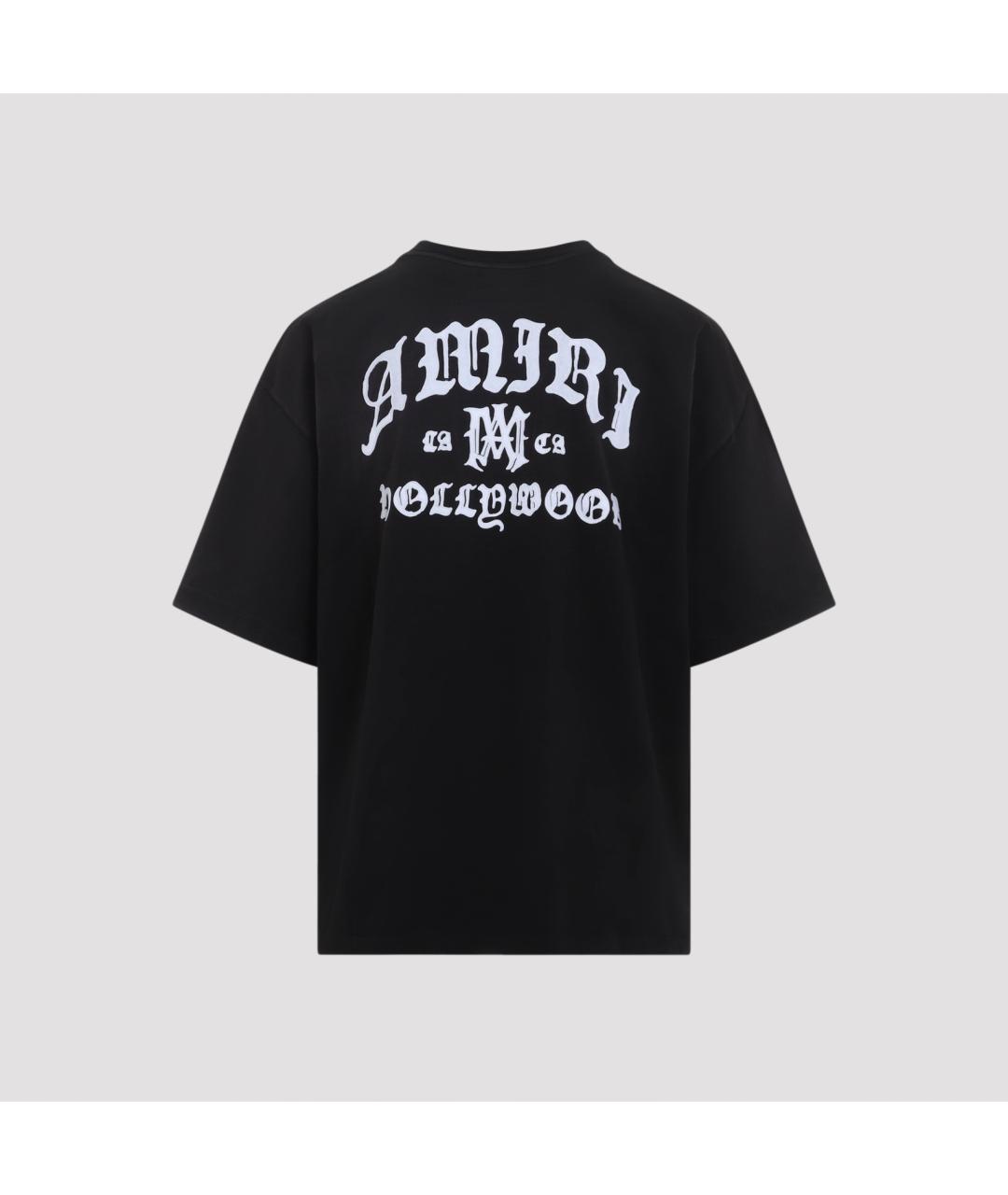 AMIRI Черная хлопковая футболка, фото 2