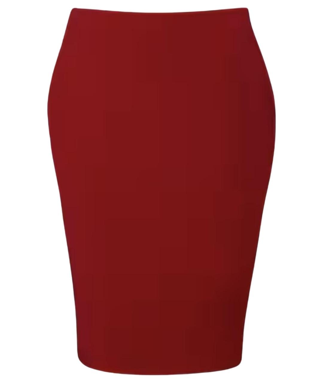 SAINT LAURENT Красная вискозная юбка миди, фото 1