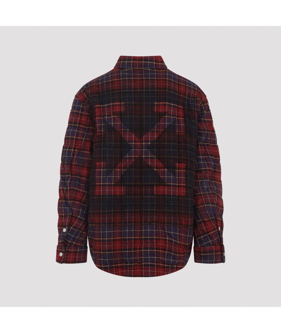 OFF-WHITE Бордовая хлопковая кэжуал рубашка, фото 3