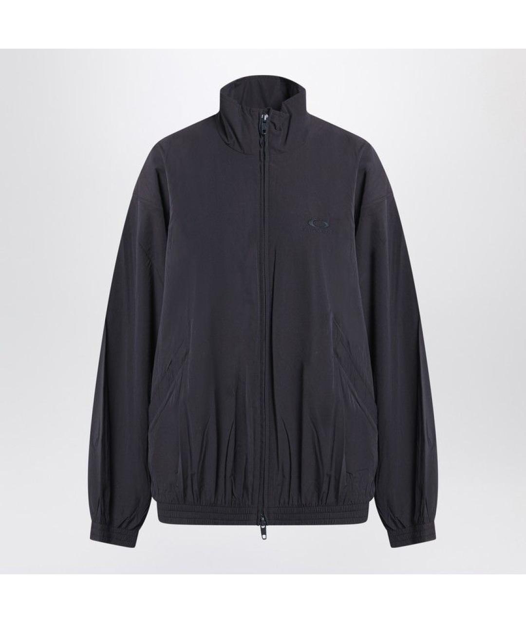 BALENCIAGA Темно-синяя полиэстеровая куртка, фото 4