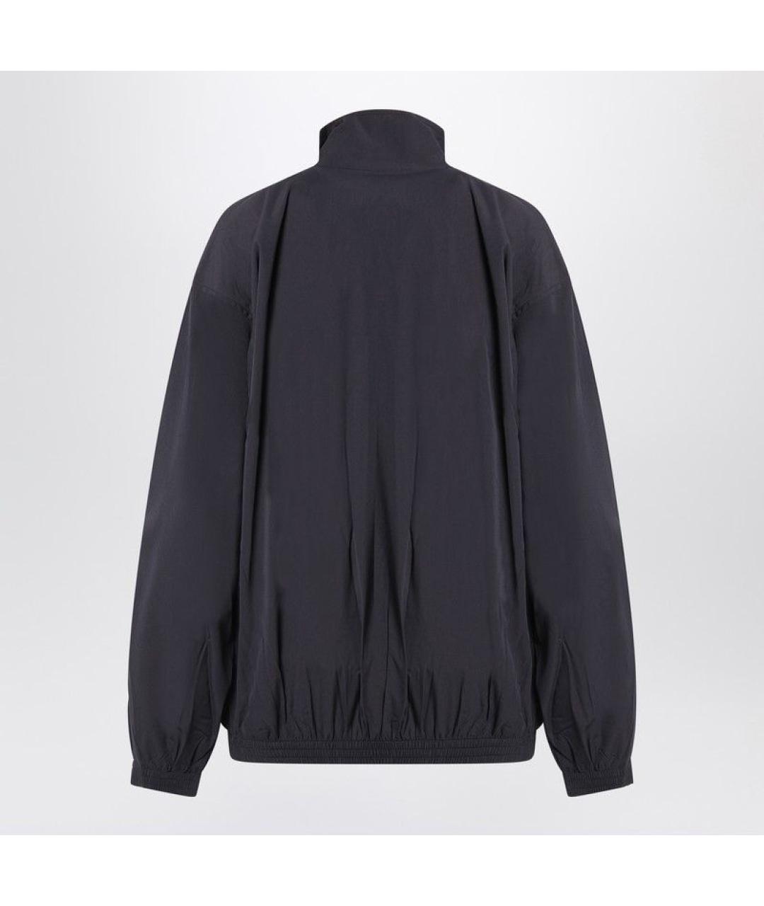 BALENCIAGA Темно-синяя полиэстеровая куртка, фото 2