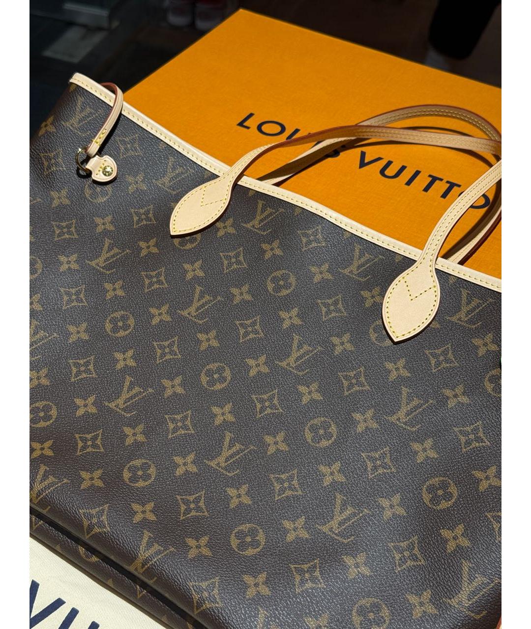 LOUIS VUITTON Коричневая сумка тоут, фото 3
