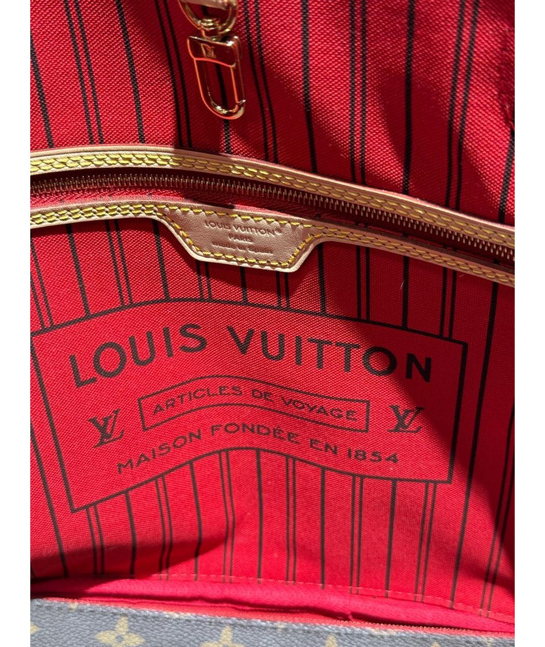 LOUIS VUITTON Коричневая сумка тоут, фото 4