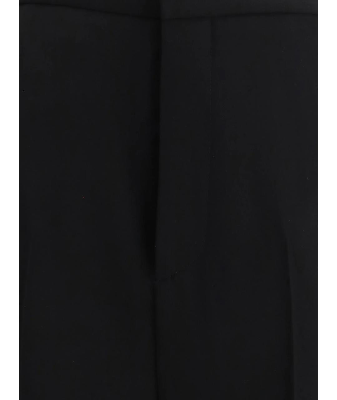 BALENCIAGA Черные хлопковые прямые брюки, фото 3