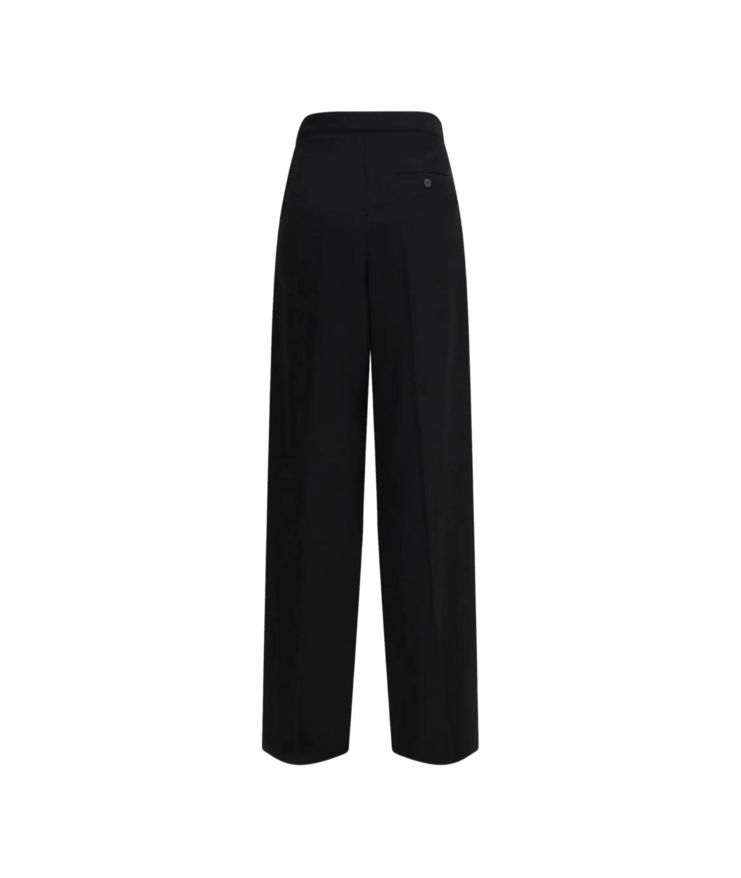 BALENCIAGA Черные хлопковые прямые брюки, фото 2