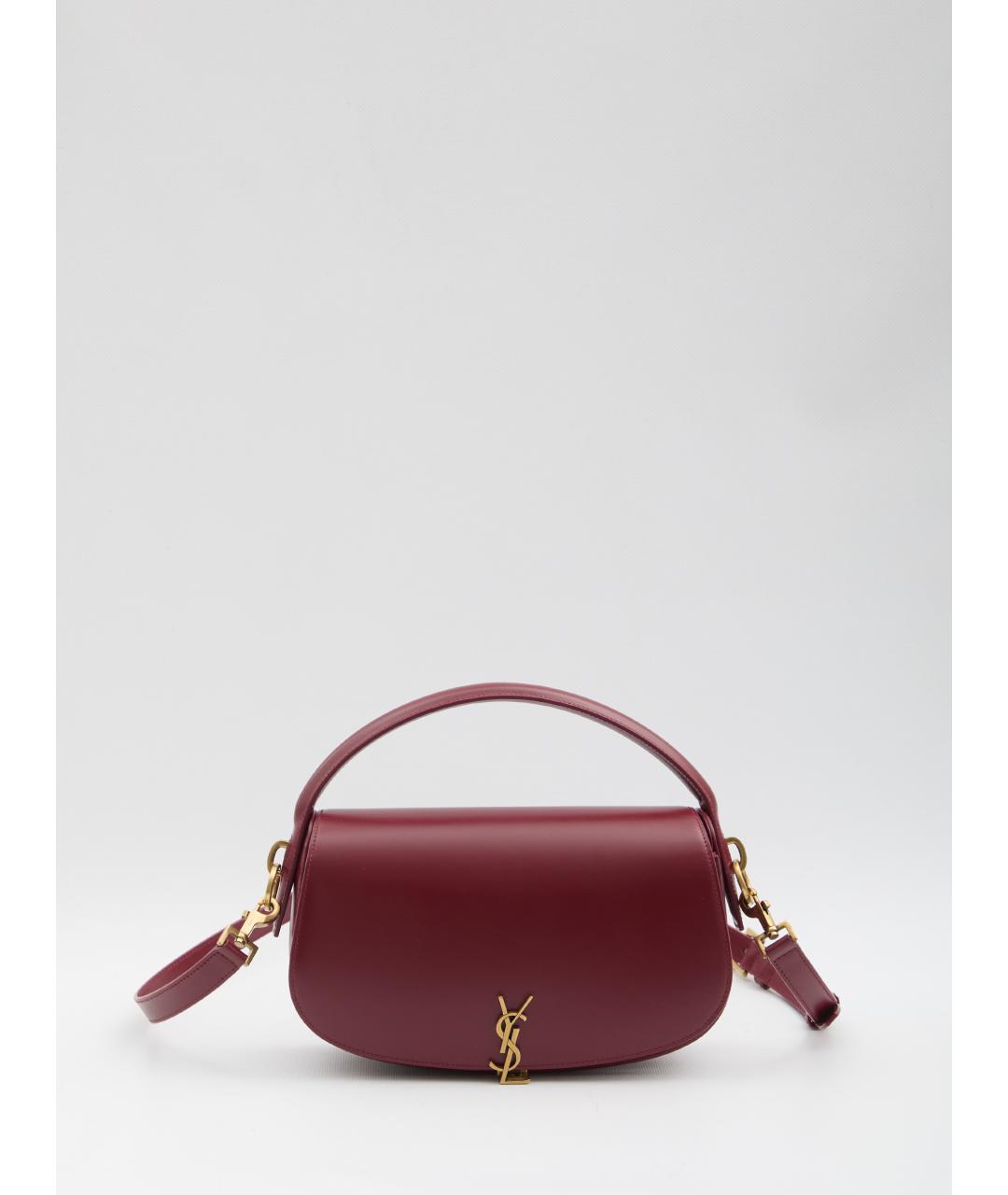 SAINT LAURENT Красная кожаная сумка через плечо, фото 5