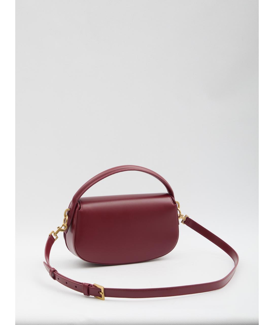 SAINT LAURENT Красная кожаная сумка через плечо, фото 2