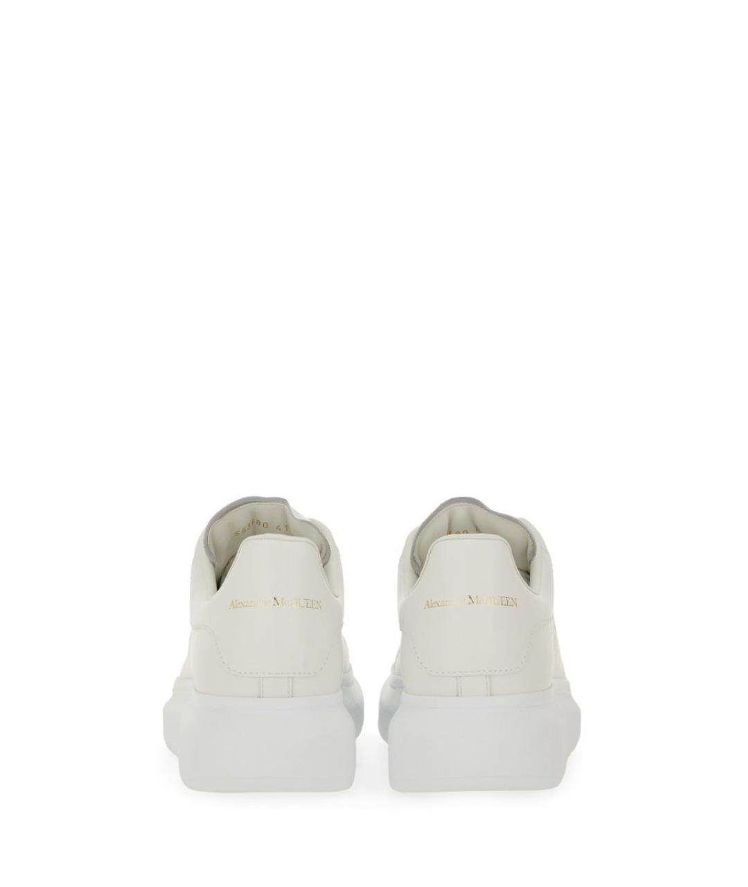 ALEXANDER MCQUEEN Белые кожаные низкие кроссовки / кеды, фото 3