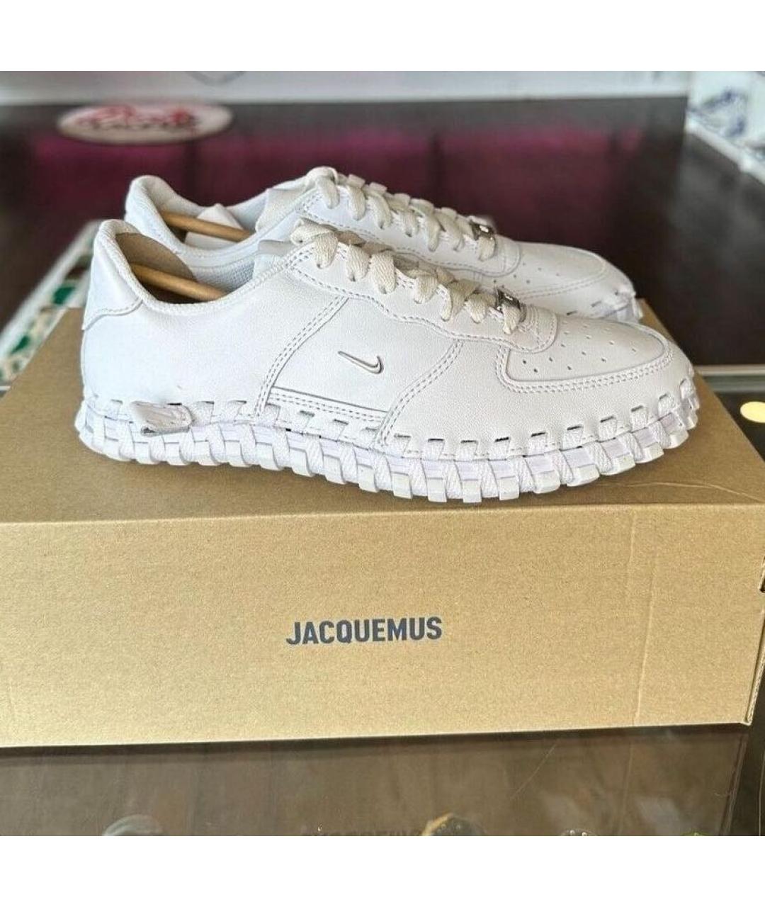 JACQUEMUS Белые кожаные кроссовки, фото 6