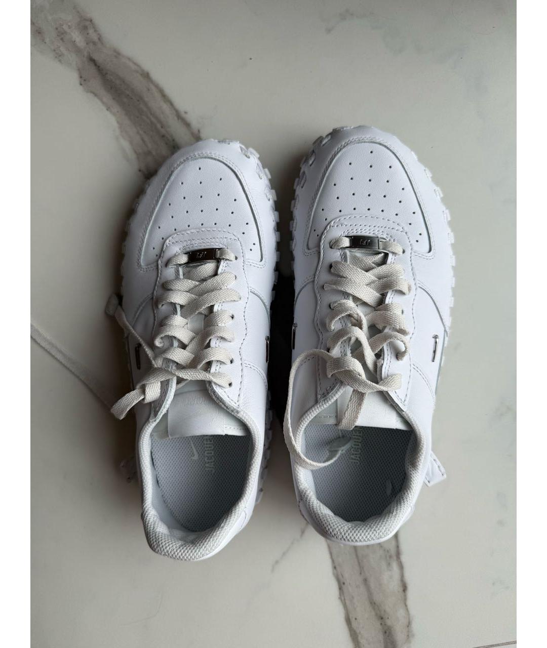 JACQUEMUS Белые кожаные кроссовки, фото 4