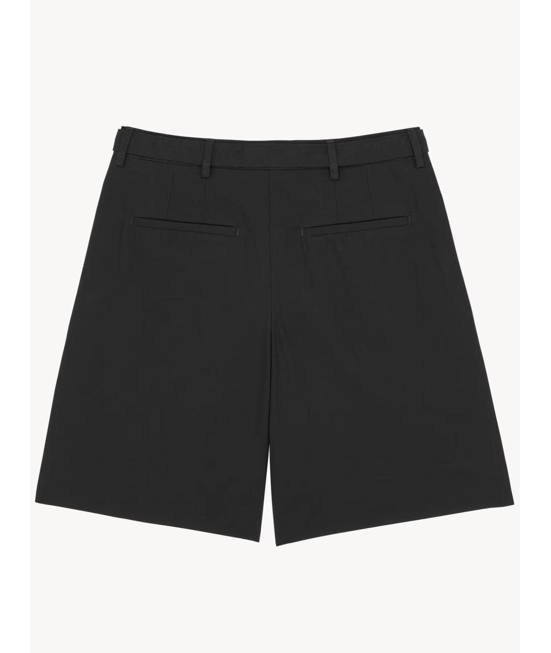 SAINT LAURENT Черные хлопковые шорты, фото 2