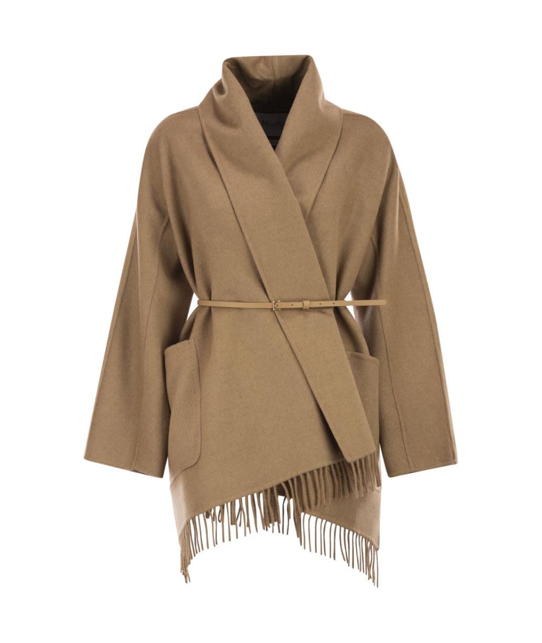 MAX MARA Бежевое шерстяное пальто, фото 1