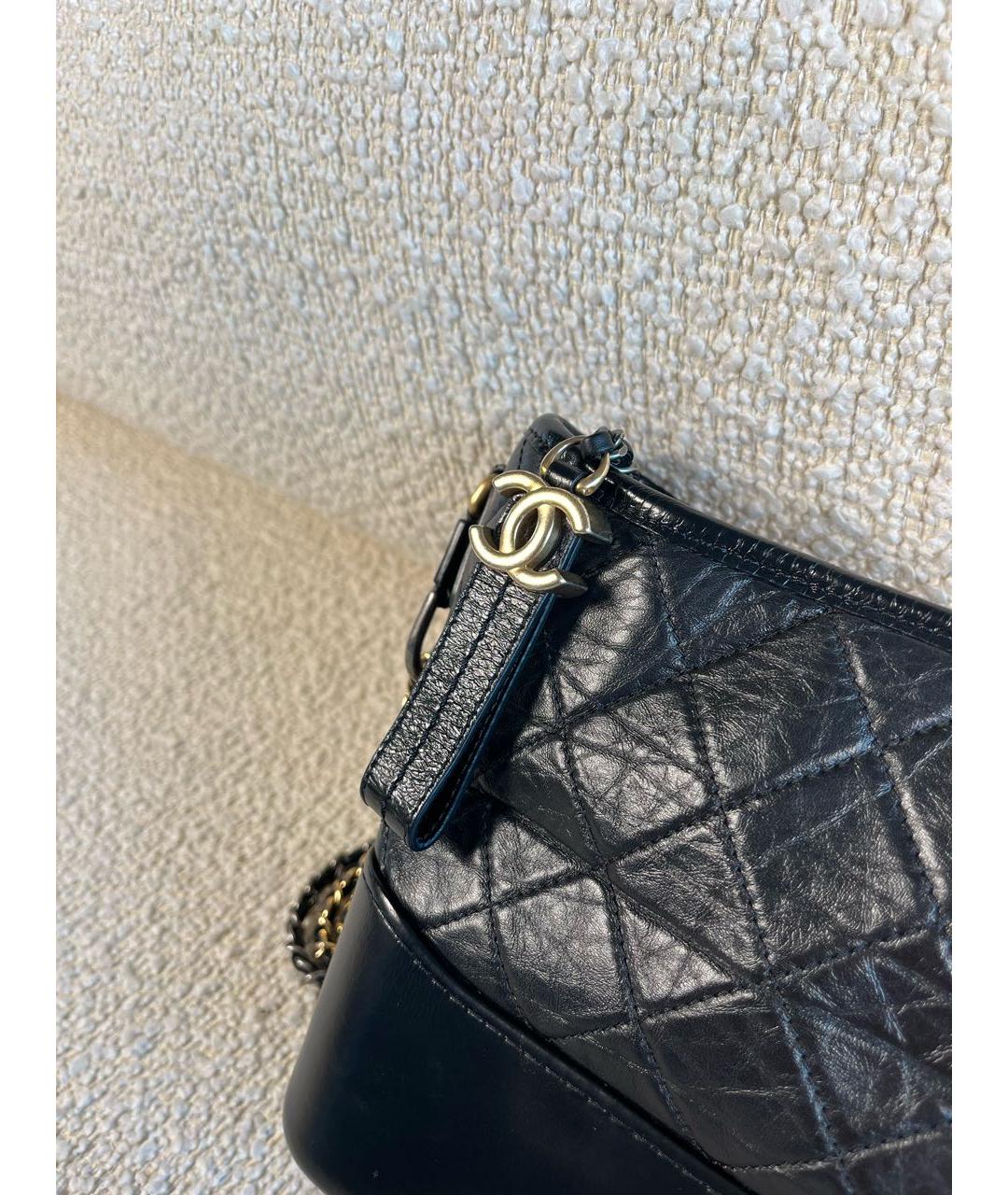 CHANEL Черная кожаная сумка через плечо, фото 6