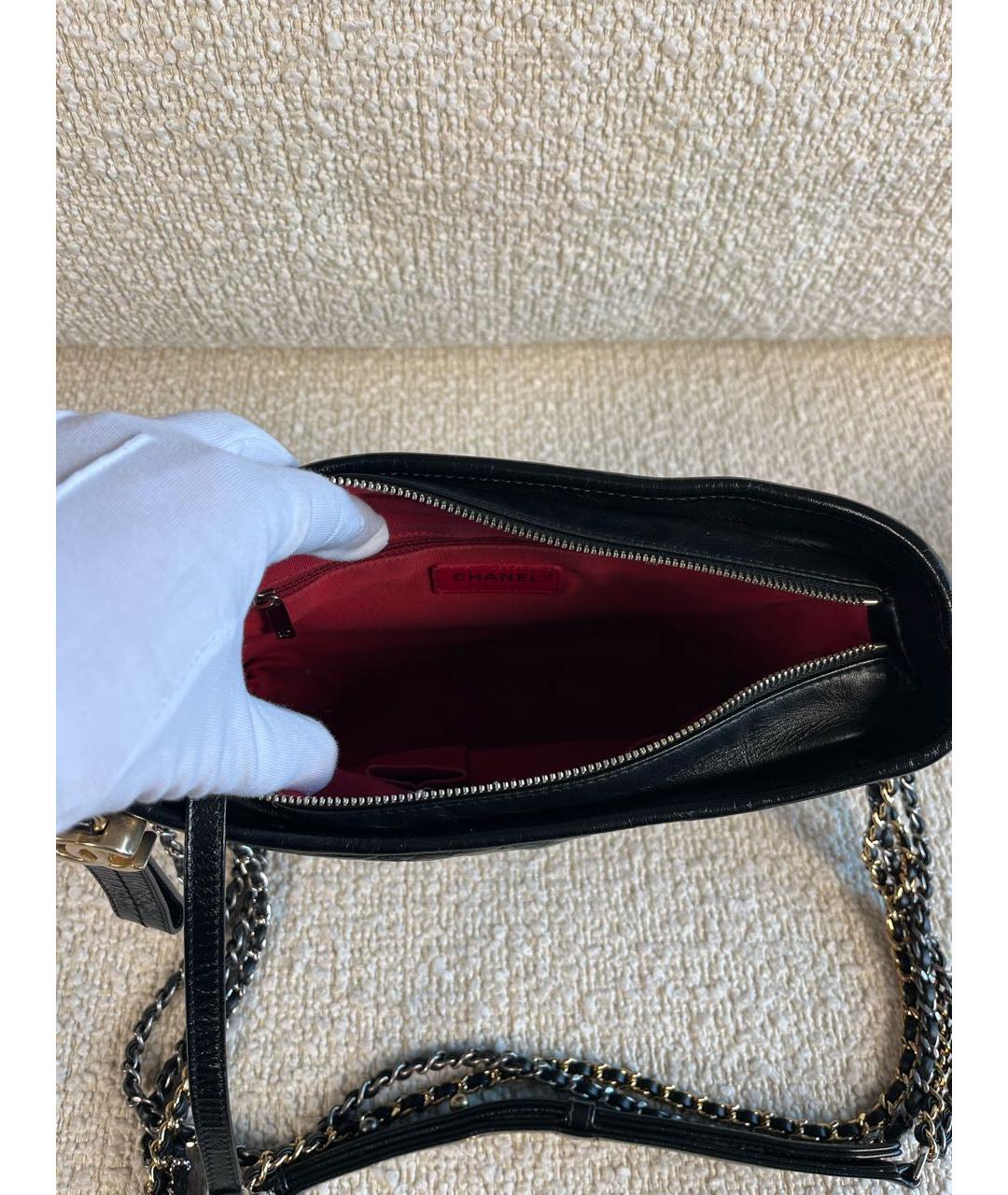 CHANEL Черная кожаная сумка через плечо, фото 4