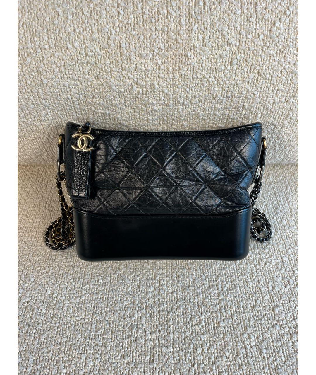 CHANEL Черная кожаная сумка через плечо, фото 8