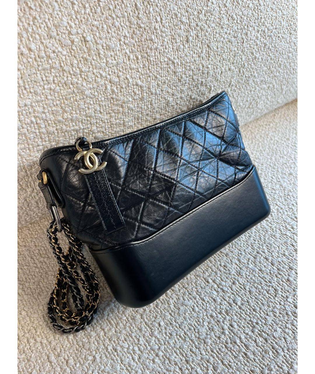 CHANEL Черная кожаная сумка через плечо, фото 2
