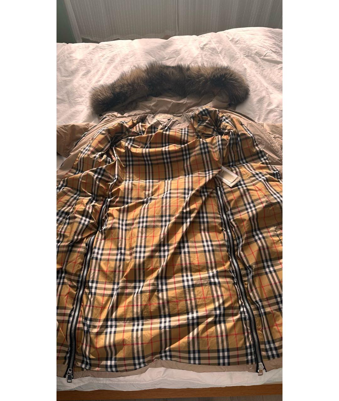 BURBERRY Бежевый пуховик, фото 4