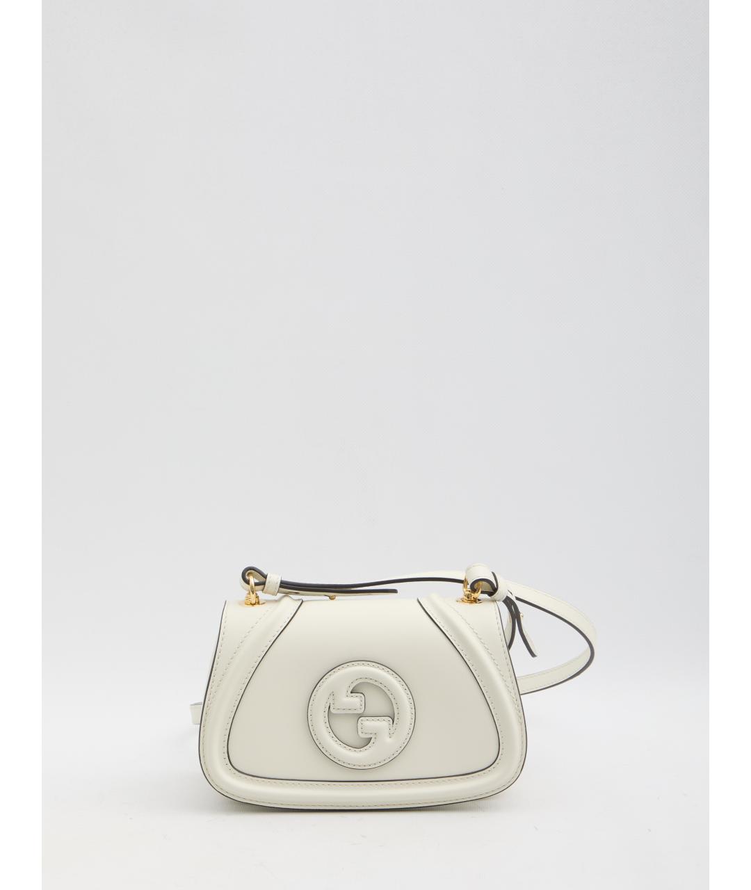 GUCCI Белая кожаная сумка через плечо, фото 5