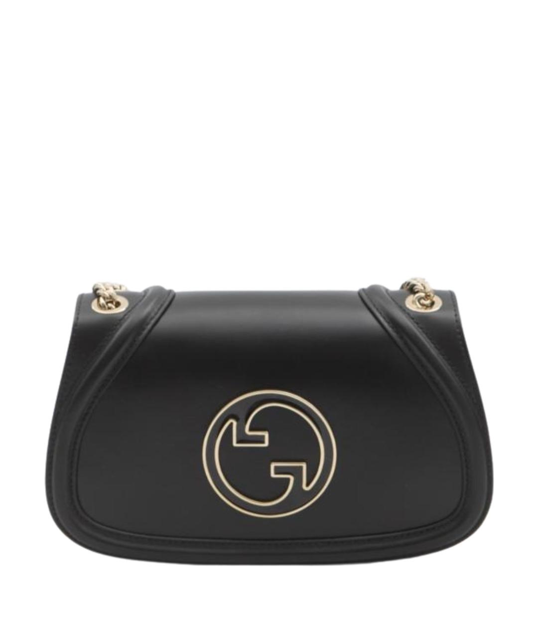 GUCCI Черная кожаная сумка через плечо, фото 1