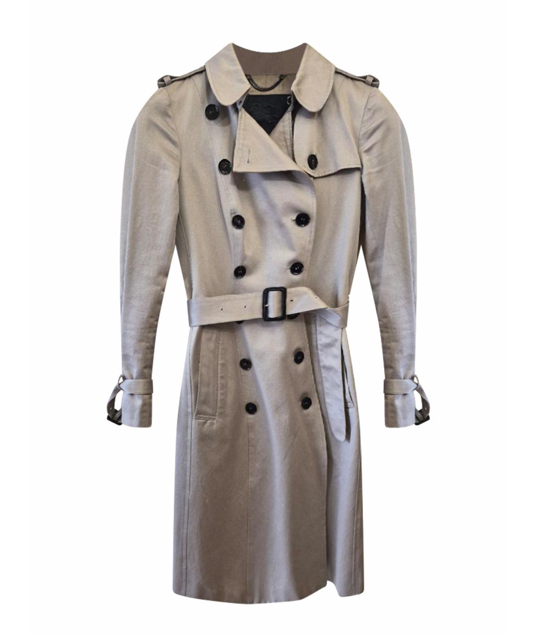BURBERRY Бежевый хлопковый тренч/плащ, фото 1