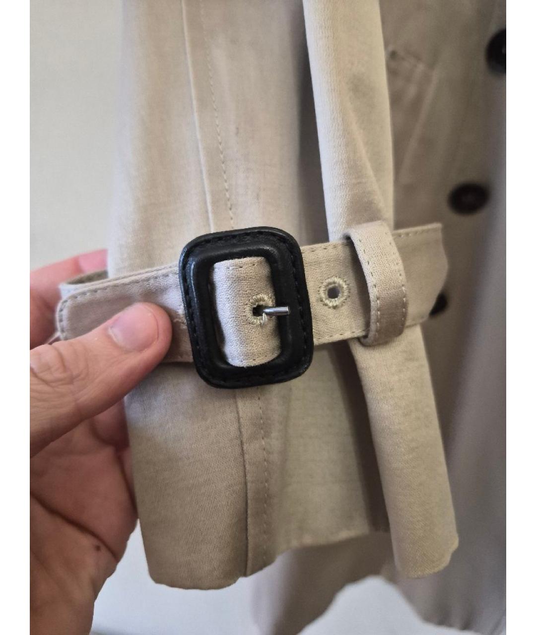 BURBERRY Бежевый хлопковый тренч/плащ, фото 7