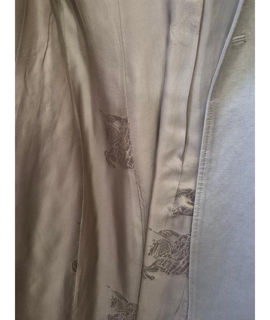 BURBERRY Бежевый хлопковый тренч/плащ, фото 4