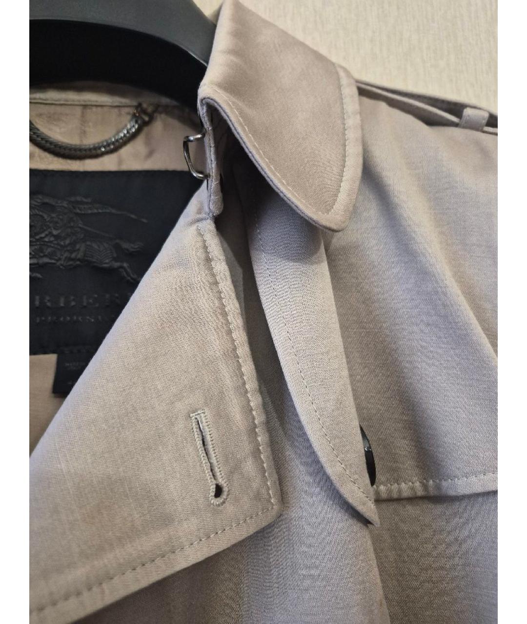 BURBERRY Бежевый хлопковый тренч/плащ, фото 6