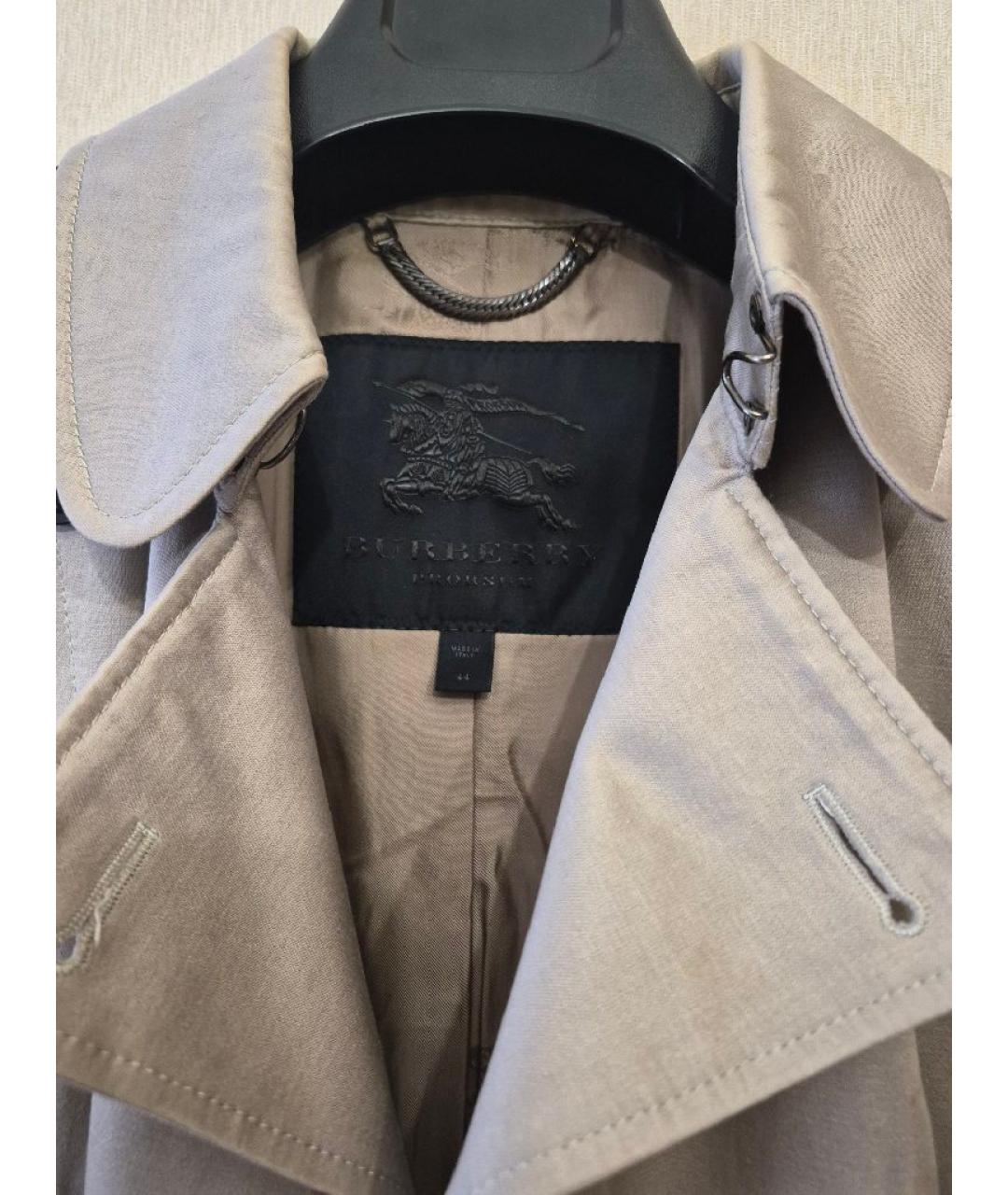 BURBERRY Бежевый хлопковый тренч/плащ, фото 3